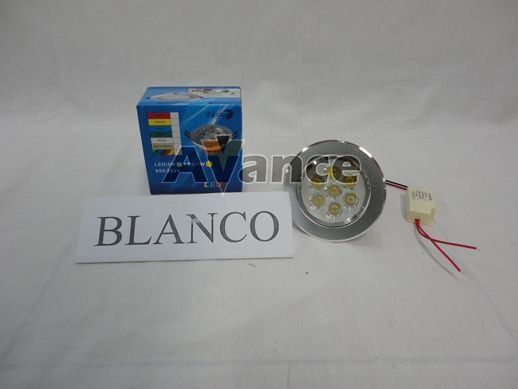 LED 7*1w Imbutido Blanco